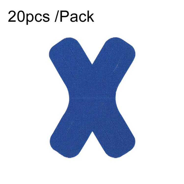 20pcs /Pack X Shaped Muscle Patch Sports Support Intramuscular Patch Bandage(Blue)