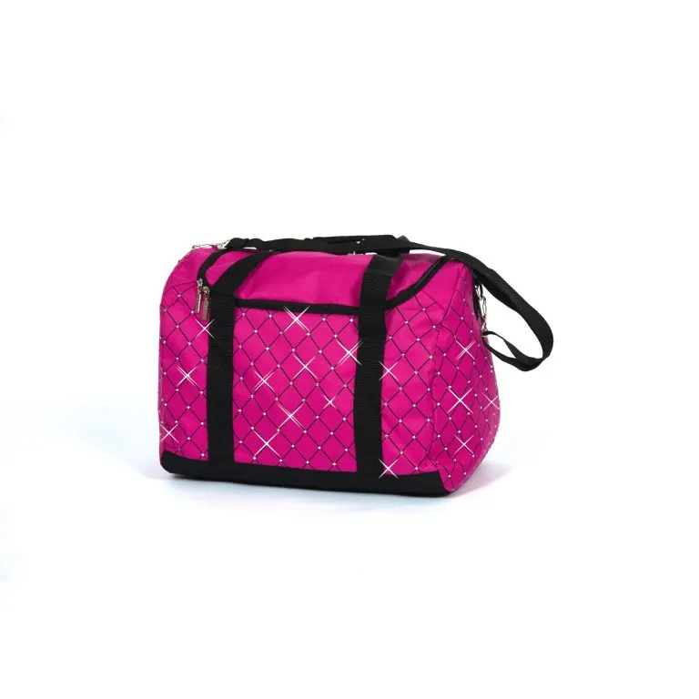 5040 Jerry's Figure Skating Diamond Crystal Carry All Skate Bag Deep Pink