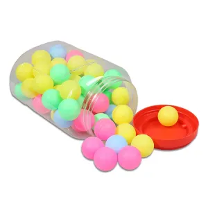 60 PCS Colored Barrel Table Tennis for Entertainment / Drawing / Decoration