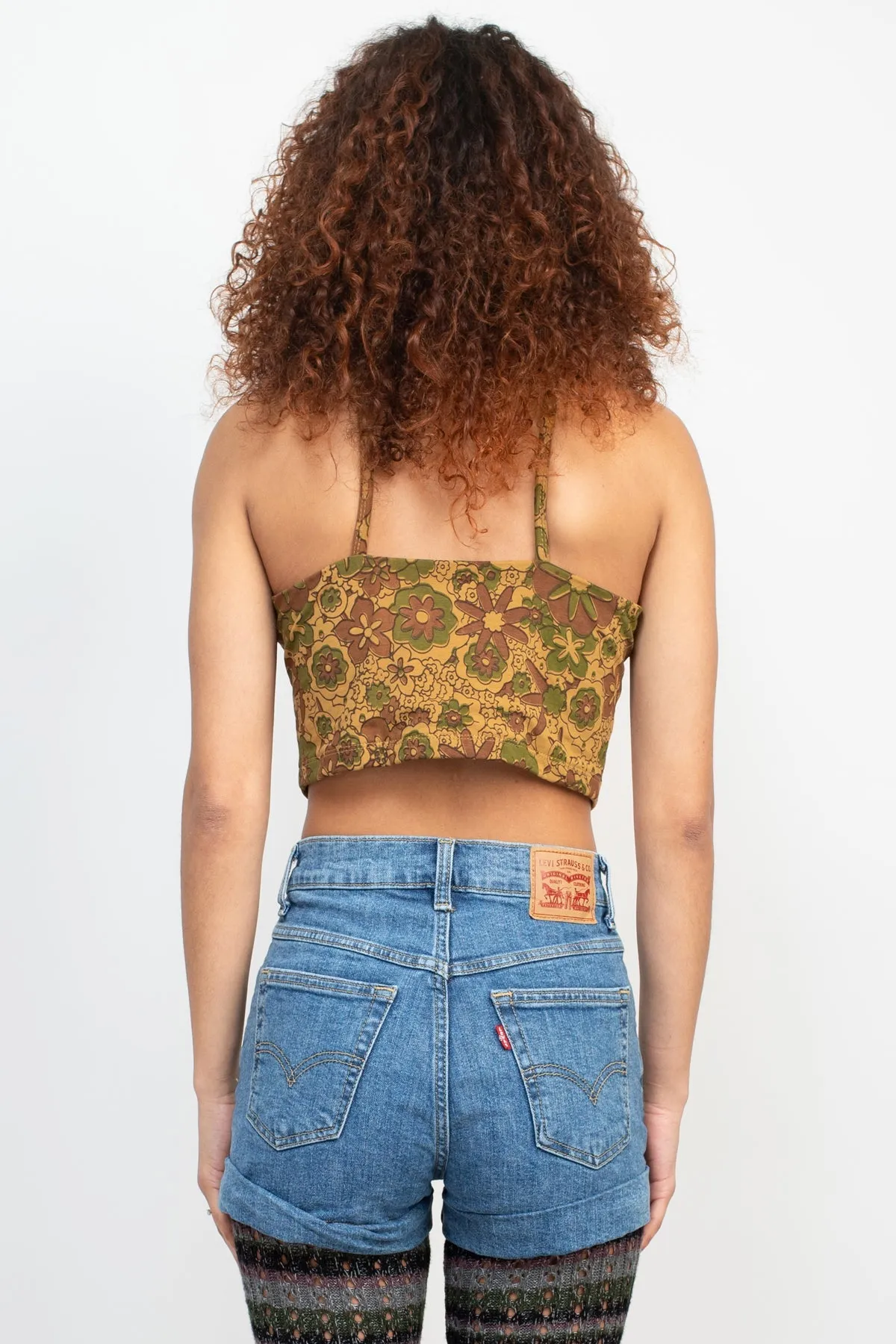 60s Floral Yoga Top