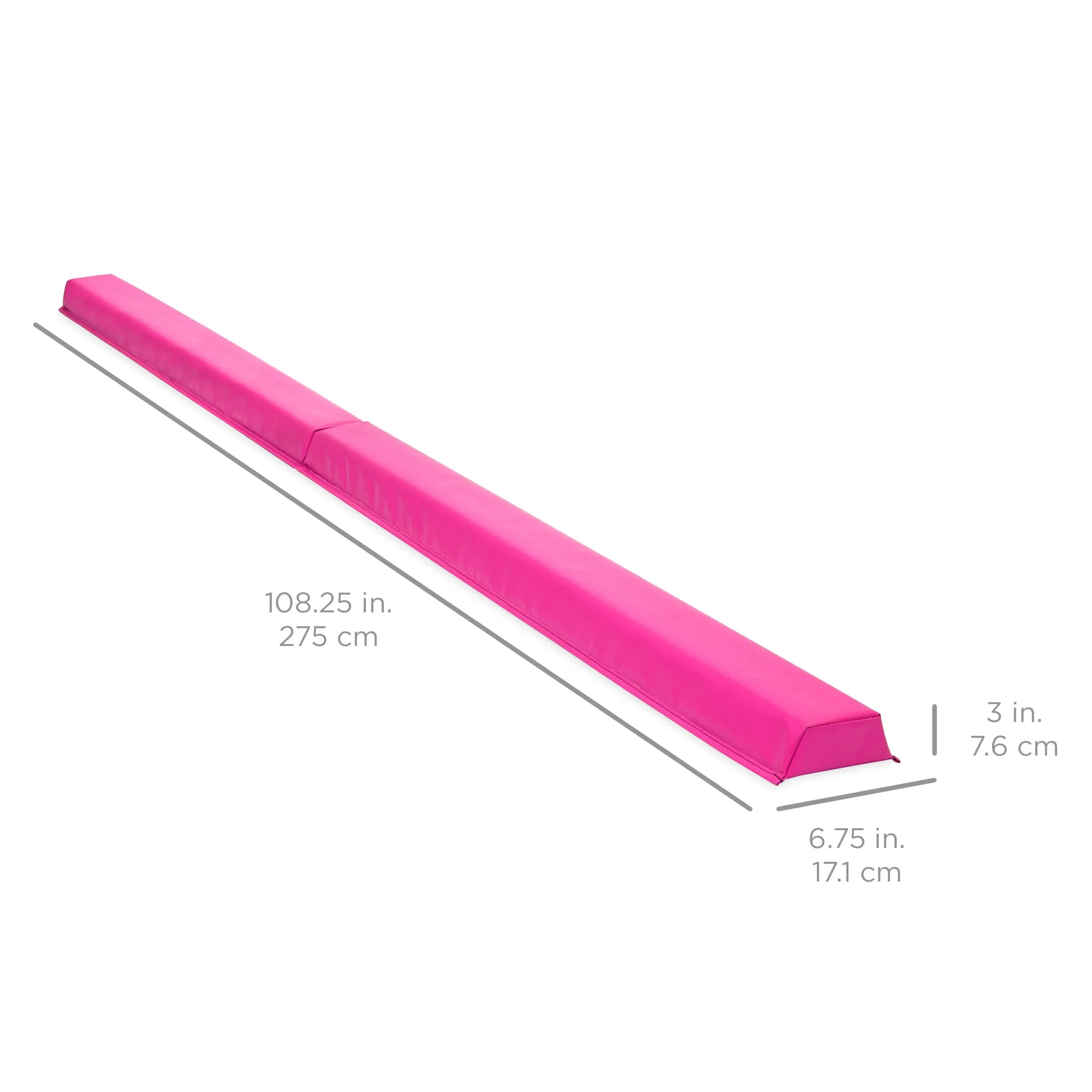 9ft Full Size Folding Floor Balance Beam for Gymnastics and Tumbling