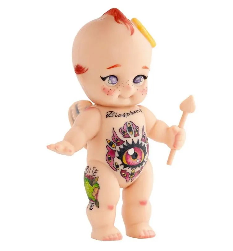 A Pound of Flesh products are Made in the USA. Choose your Doll: Cutie, Angel or Devil. Includes display platform.