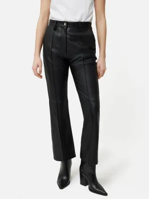 Abby Leather Trouser | Black