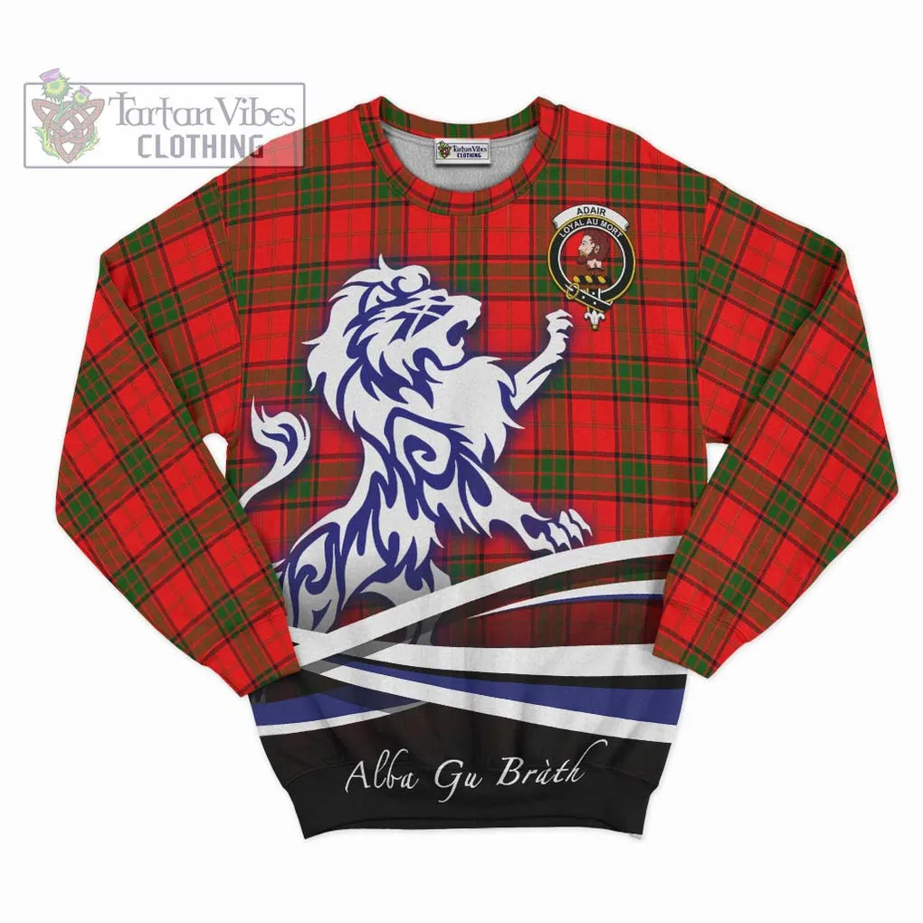 Adair Tartan Sweatshirt with Alba Gu Brath Regal Lion Emblem