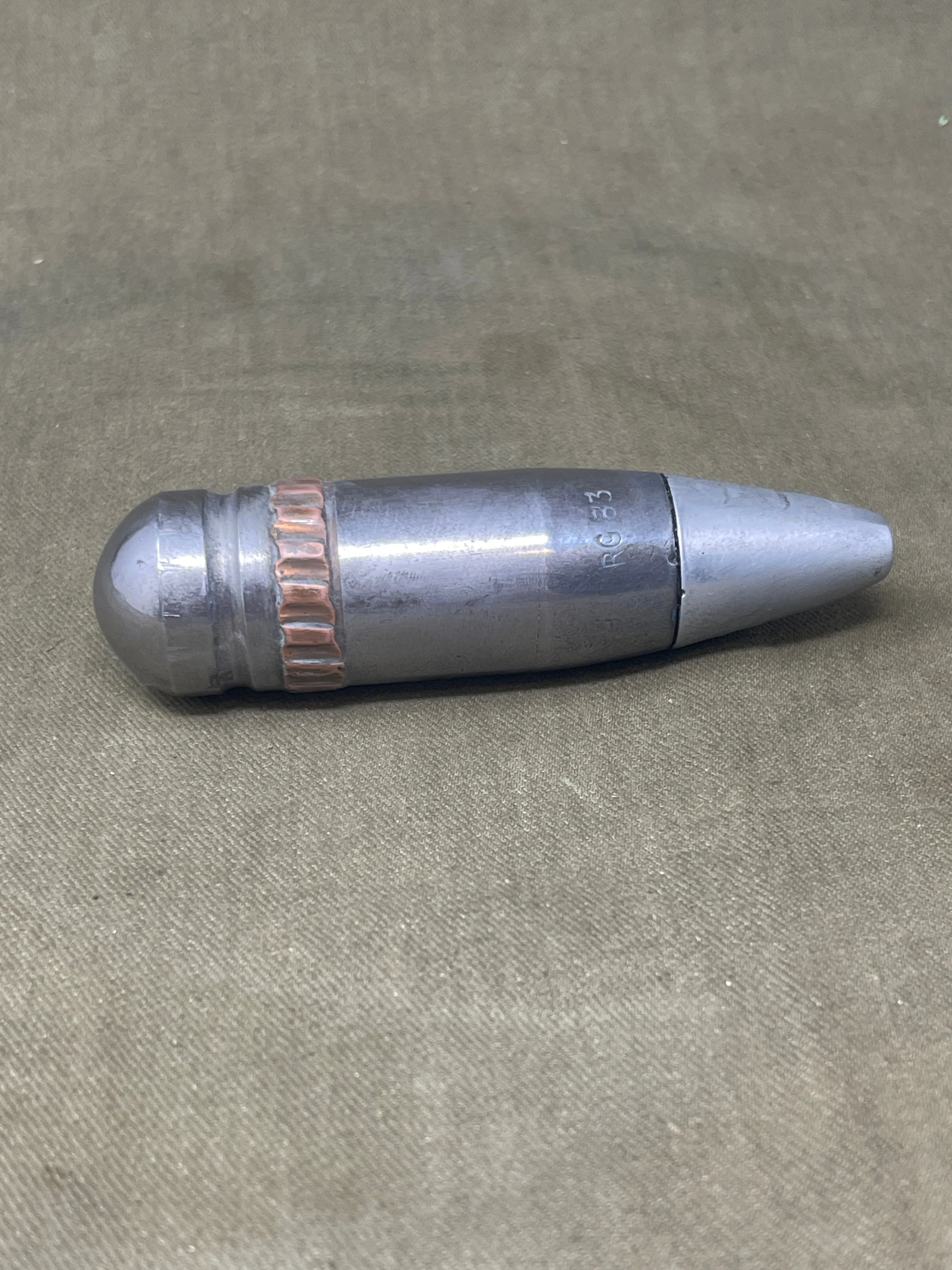 ADEN 30mm Round, brass case, steel projectile, alloy nose cone