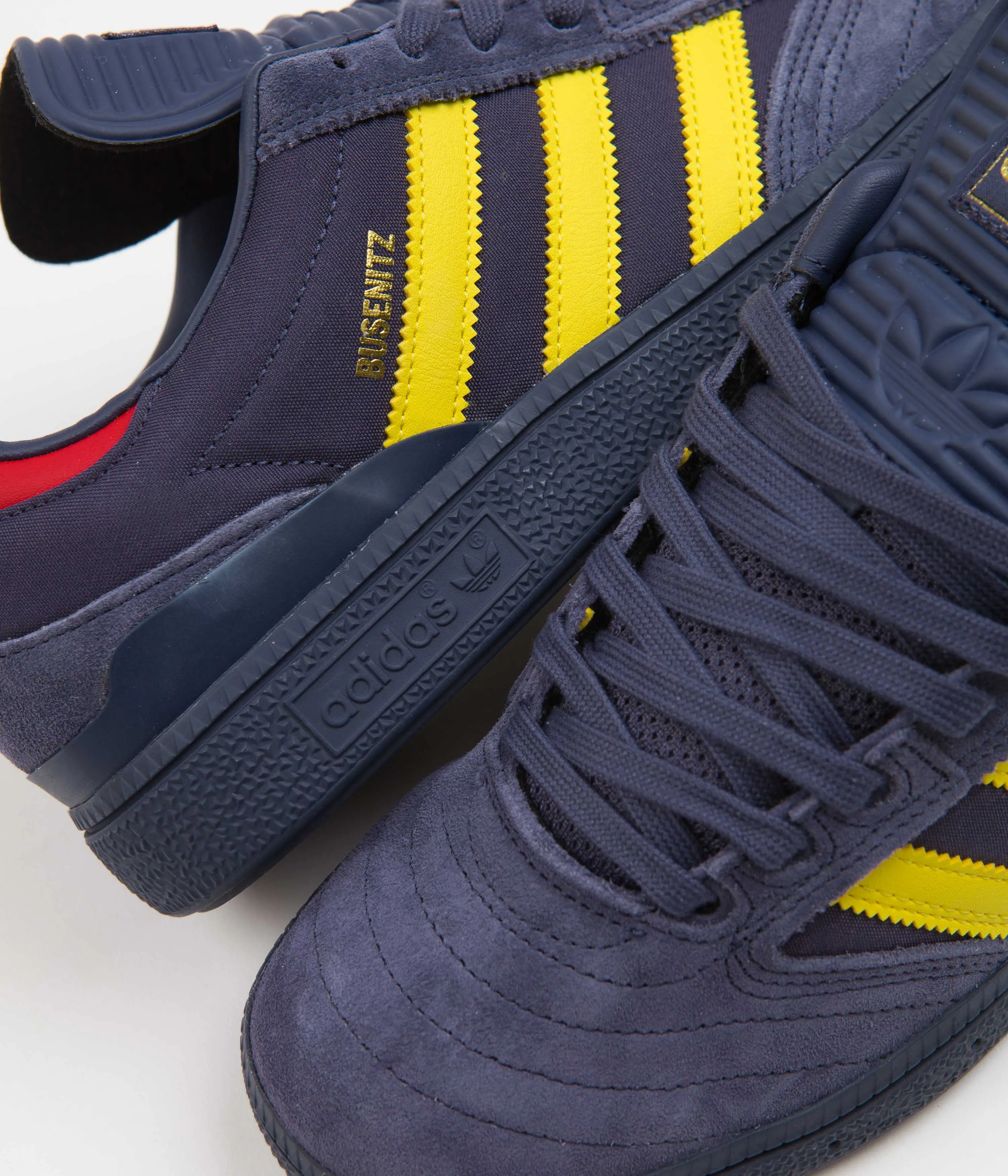 Adidas Busenitz Shoes - Shadow Navy / Yellow / Scarlet