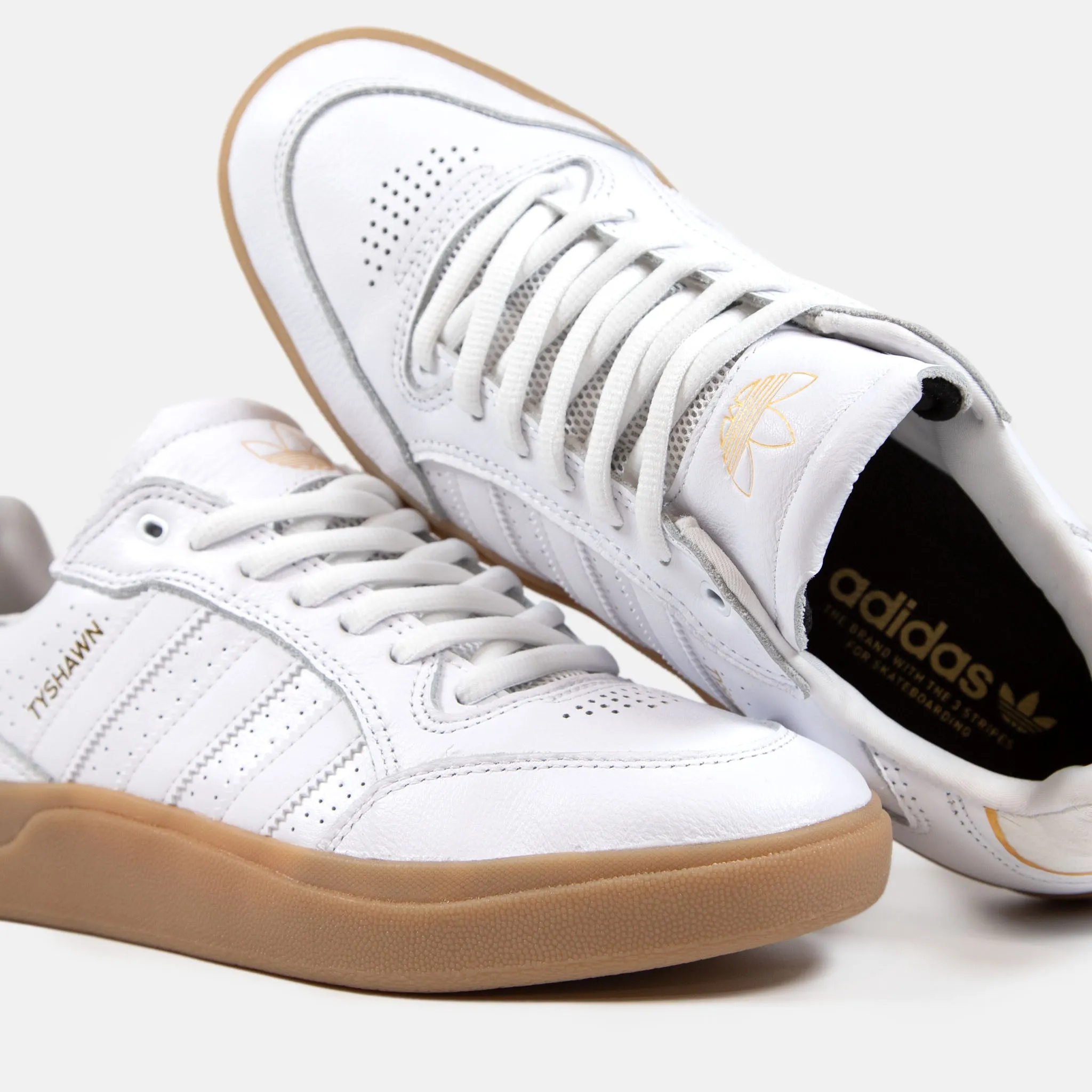 Adidas Skateboarding - Tyshawn Low Pro Shoes - White / White / Gum