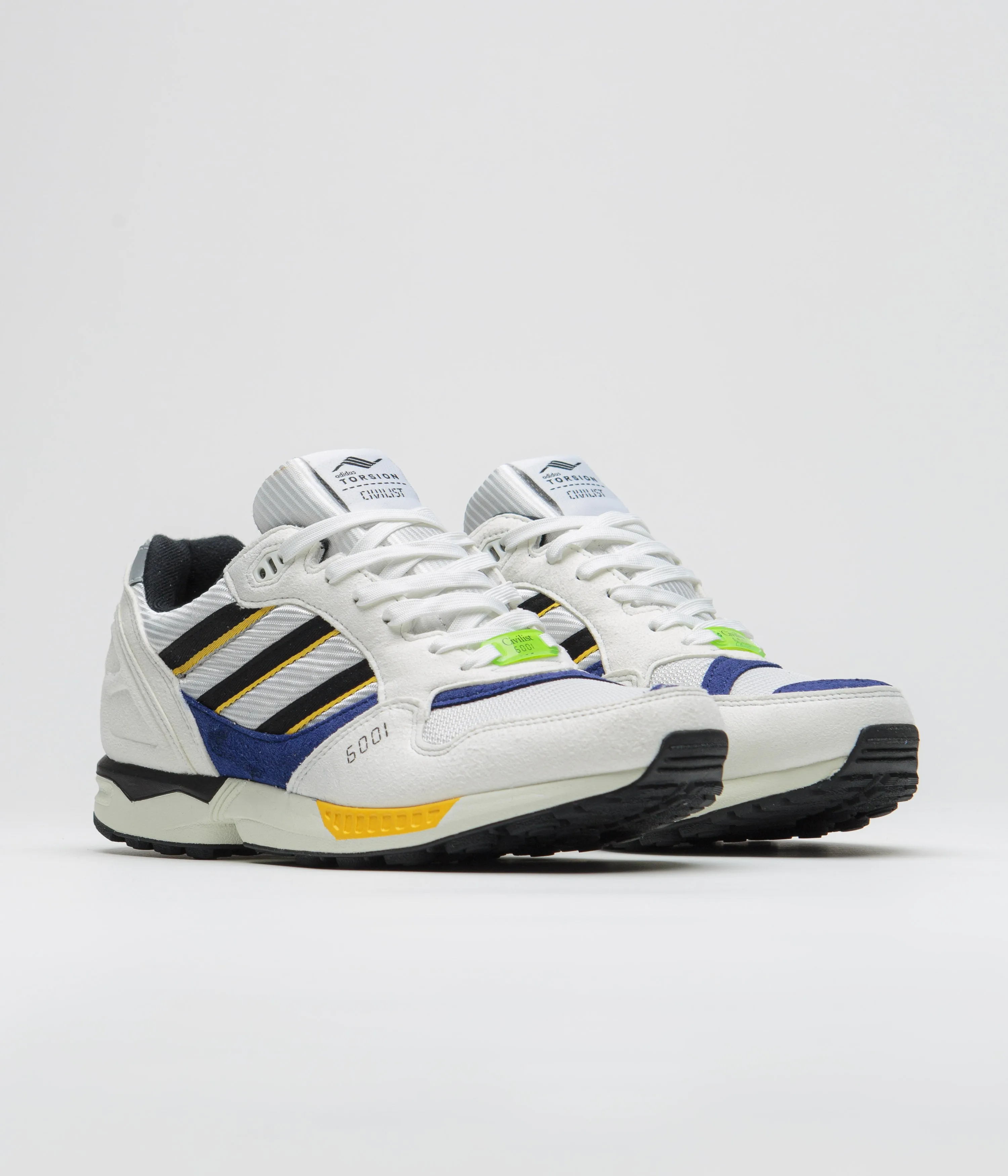 Adidas x Civilist ZX 6001 B Shoes - Crystal White / Core Black / Bold Gold