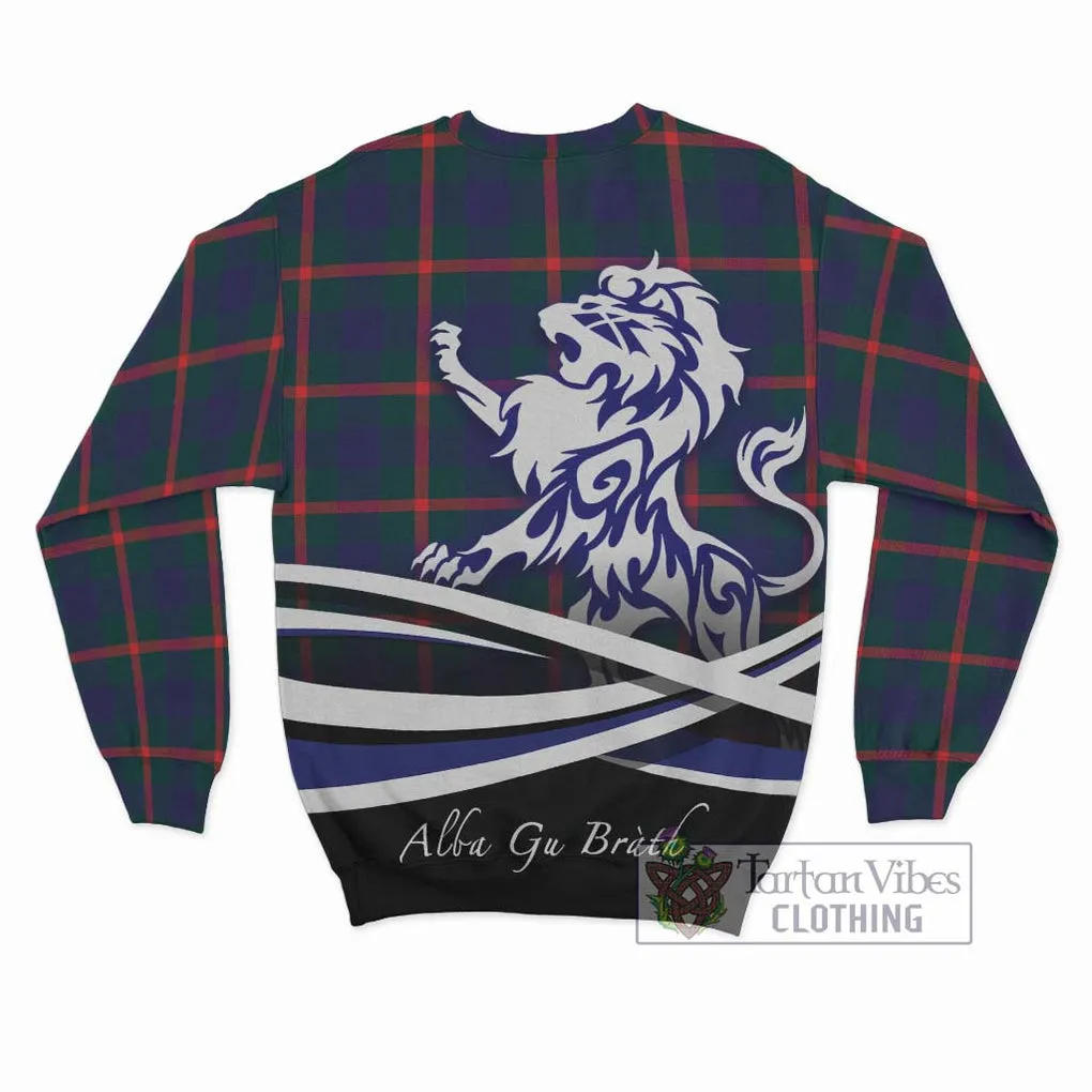 Agnew Tartan Sweatshirt with Alba Gu Brath Regal Lion Emblem