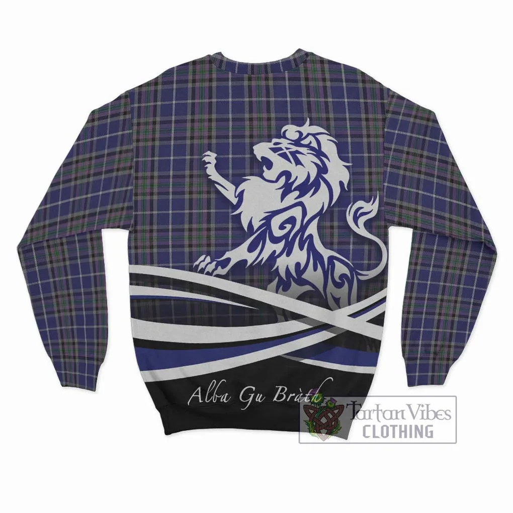 Alexander of Menstry Tartan Sweatshirt with Alba Gu Brath Regal Lion Emblem