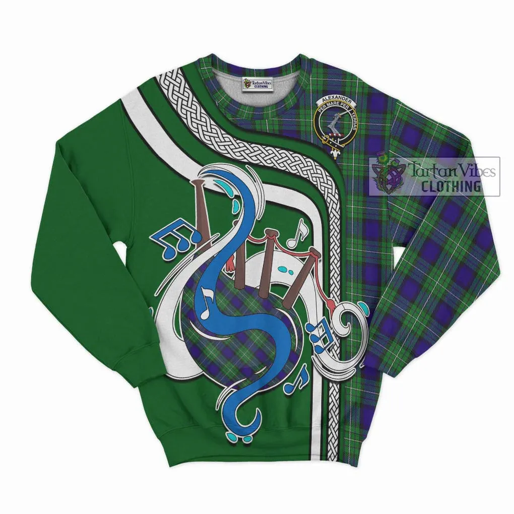 Alexander Tartan Sweatshirt with Epic Bagpipe Style