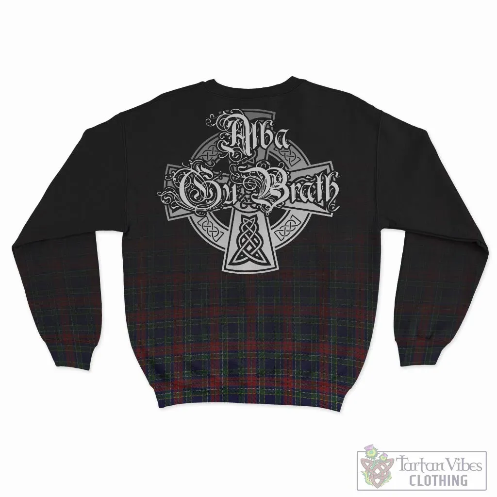 Allison Red Tartan Sweatshirt Featuring Alba Gu Brath Family Crest Celtic Inspired