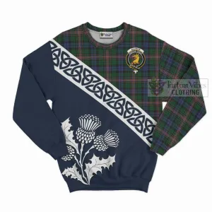 Allison Tartan Sweatshirt Featuring Thistle and Scotland Map