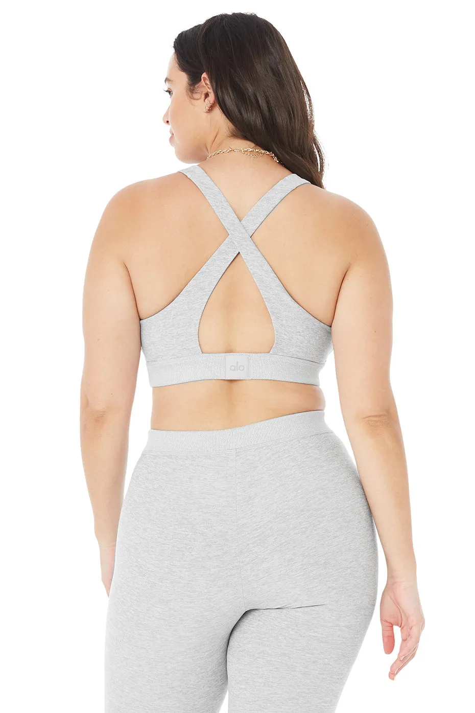 Alosoft Iconic 90's Bra - Athletic Heather Grey