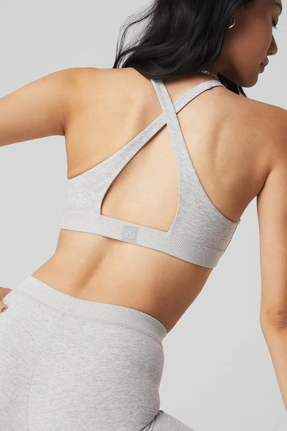 Alosoft Iconic 90's Bra - Athletic Heather Grey