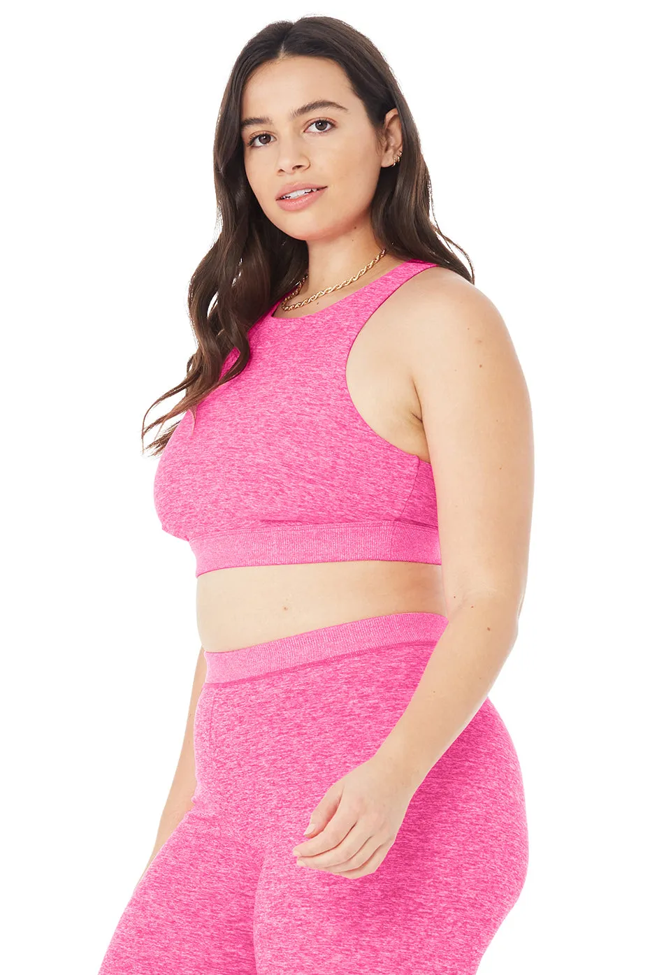 Alosoft Iconic 90's Bra - Neon Pink Heather