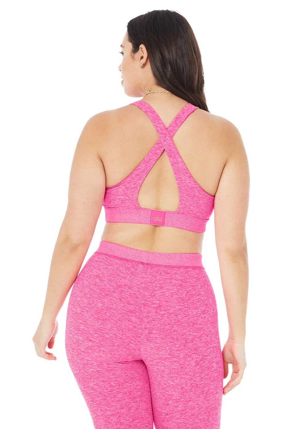 Alosoft Iconic 90's Bra - Neon Pink Heather