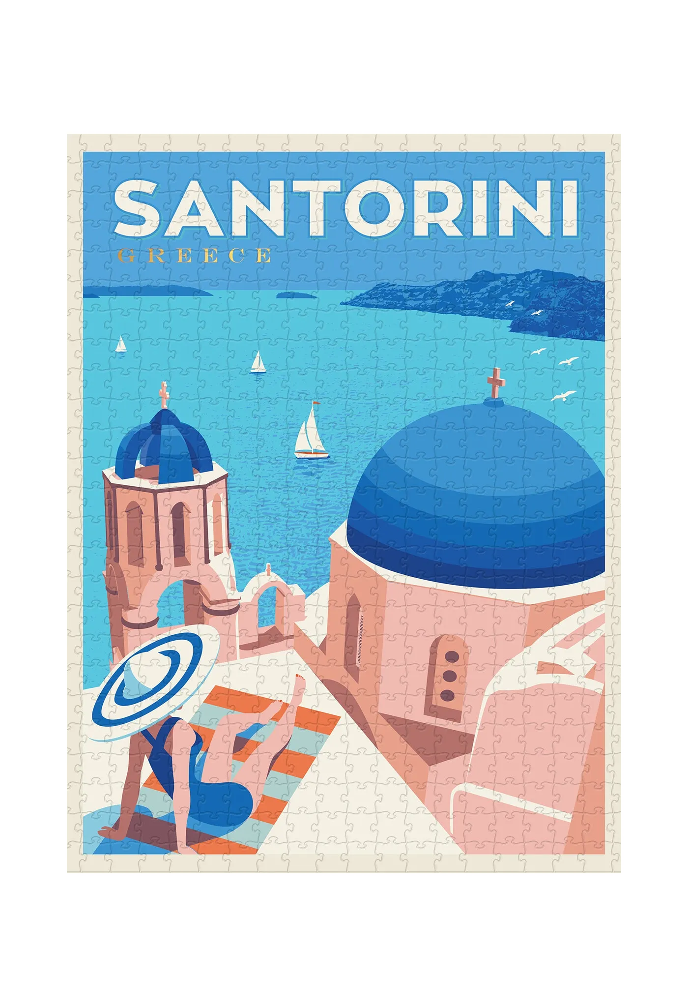 Anderson Group 500 Piece Jigsaw Puzzle - Santorini