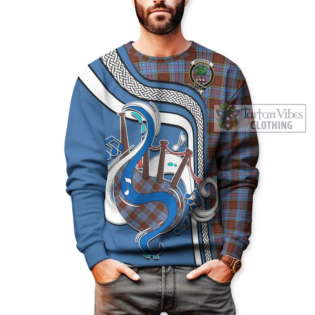 Anderson Modern Tartan Sweatshirt with Epic Bagpipe Style