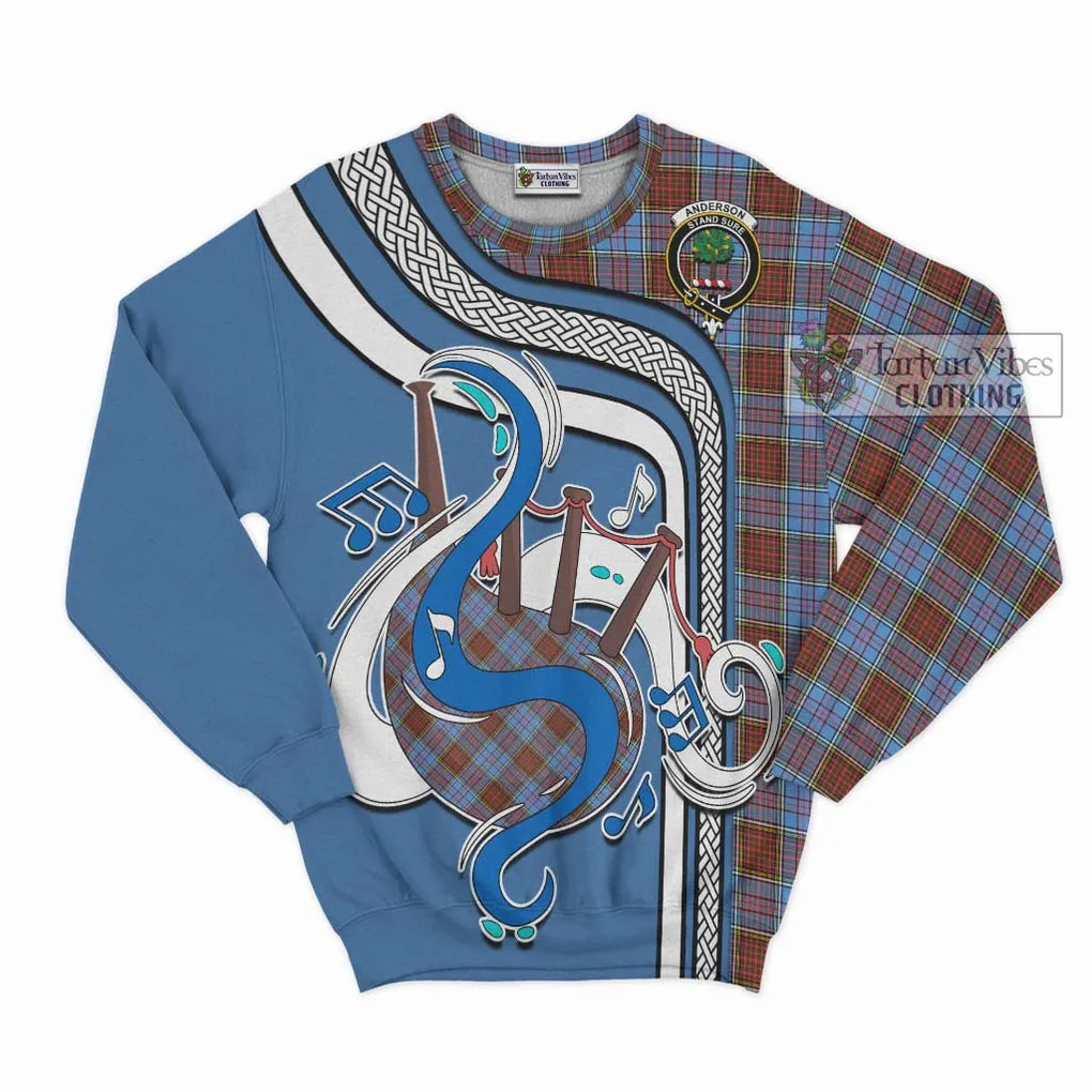 Anderson Modern Tartan Sweatshirt with Epic Bagpipe Style