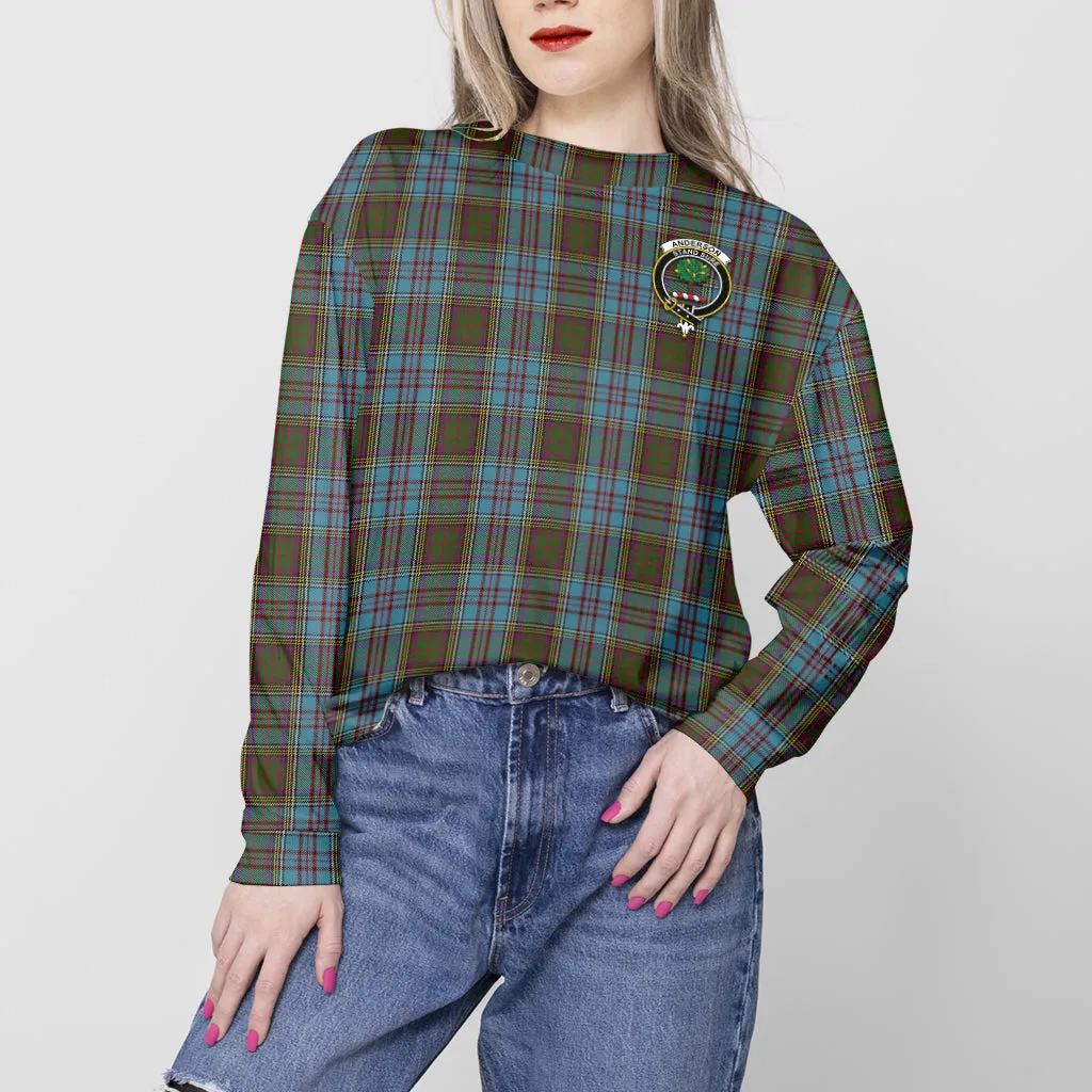 Anderson Tartan Sweatshirt with Family Crest