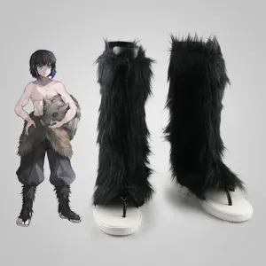 Anime Demon Slayer Kimetsu no Yaiba Cosplay Shoes Hashibira Inosuke High Samurai mp006059