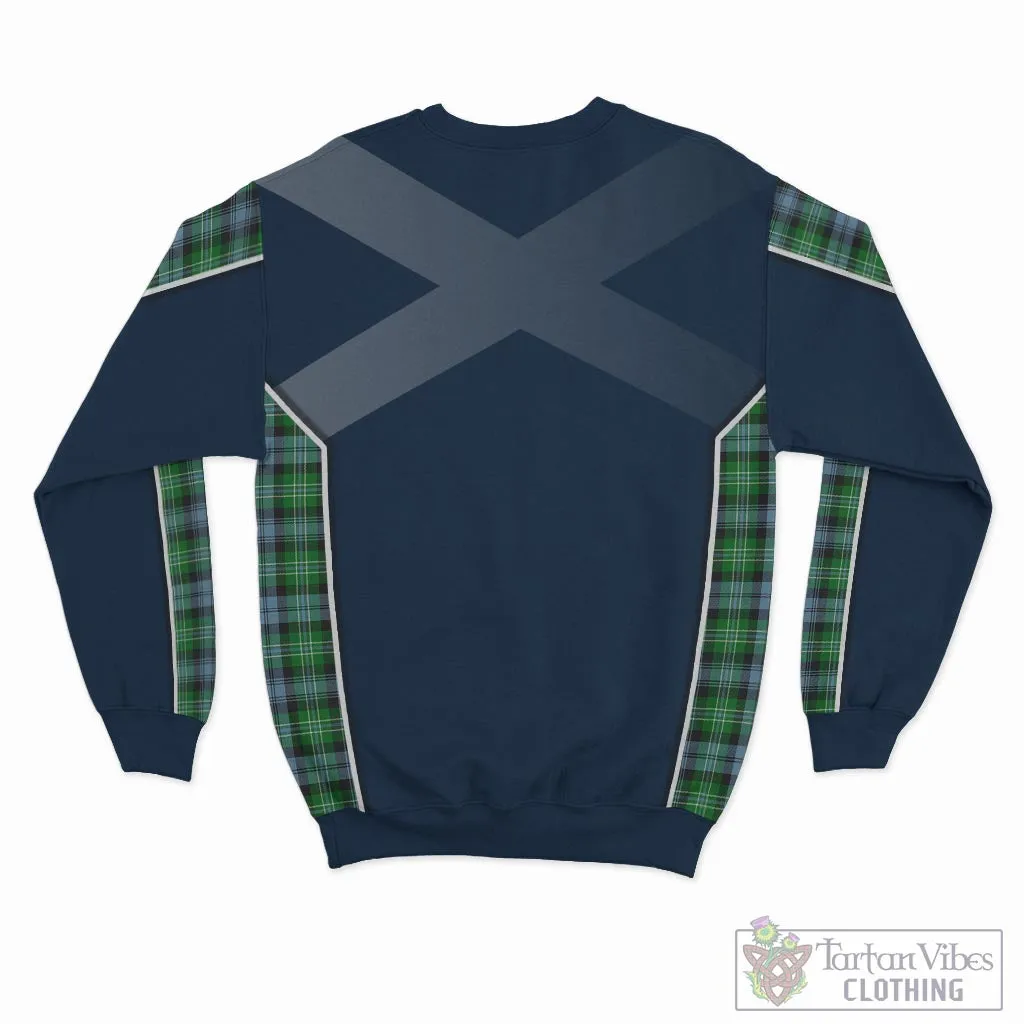 Arbuthnot Ancient Tartan Sweatshirt with Family Crest and Scottish Thistle Vibes Sport Style