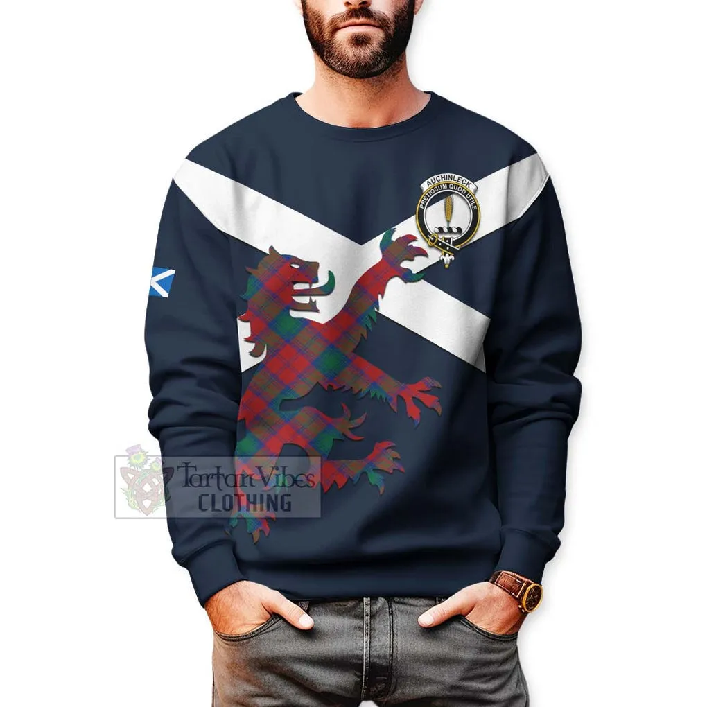 Auchinleck (Affleck) Tartan Lion Rampant Sweatshirt  Proudly Display Your Heritage with Alba Gu Brath and Clan Name