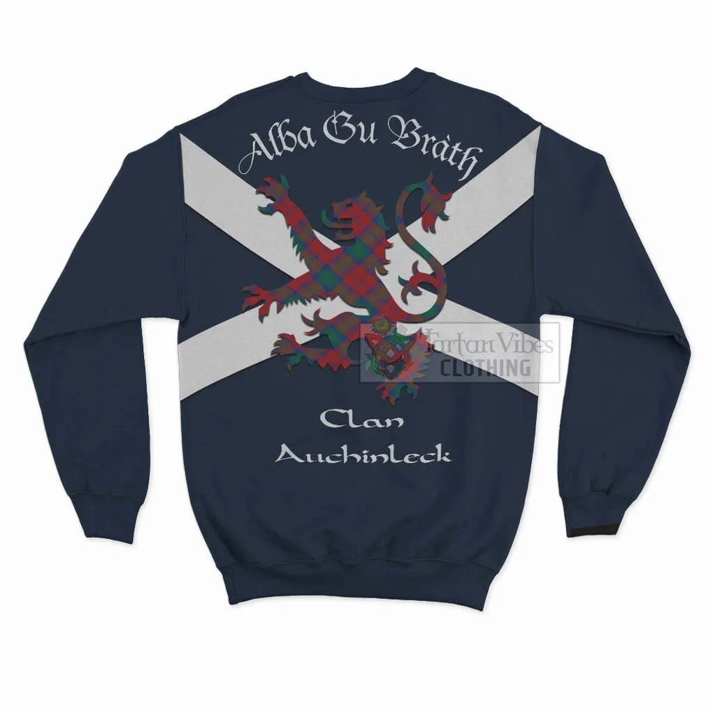 Auchinleck (Affleck) Tartan Lion Rampant Sweatshirt  Proudly Display Your Heritage with Alba Gu Brath and Clan Name