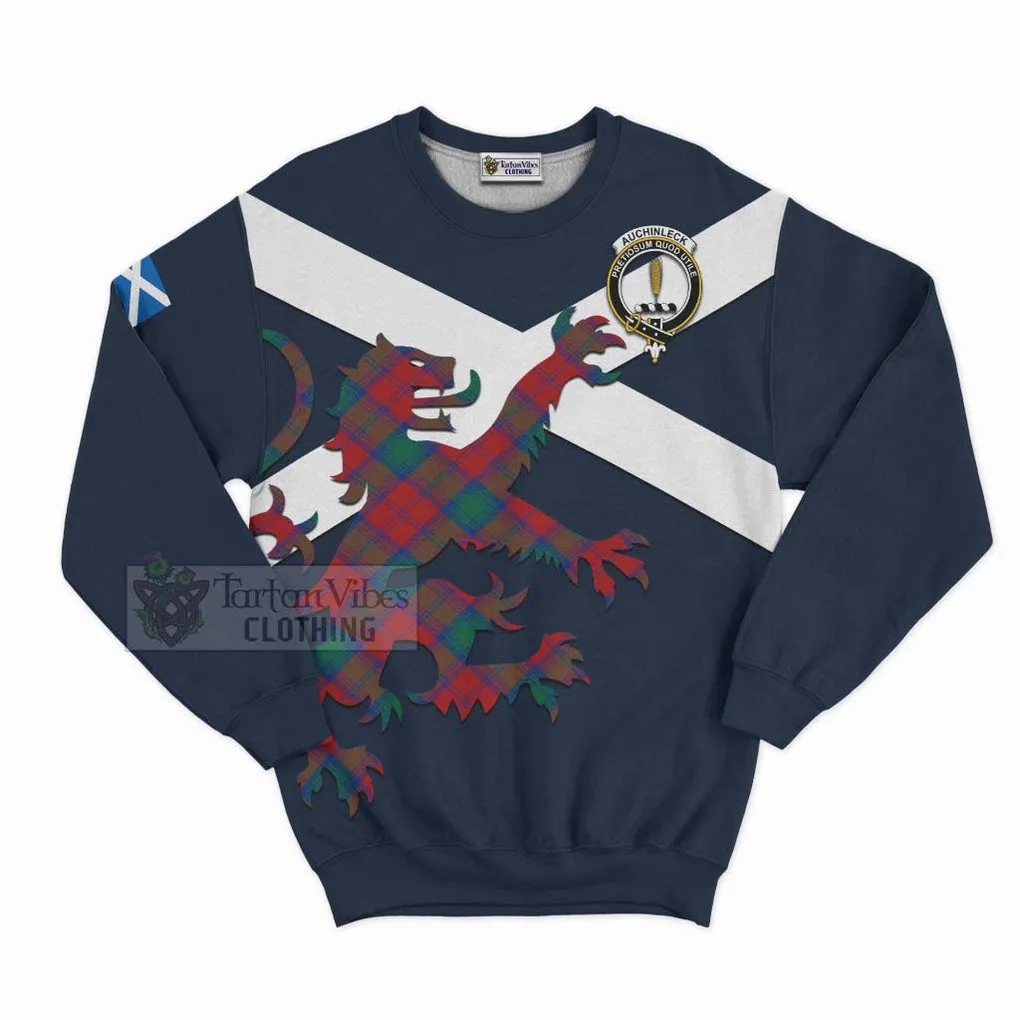 Auchinleck (Affleck) Tartan Lion Rampant Sweatshirt  Proudly Display Your Heritage with Alba Gu Brath and Clan Name