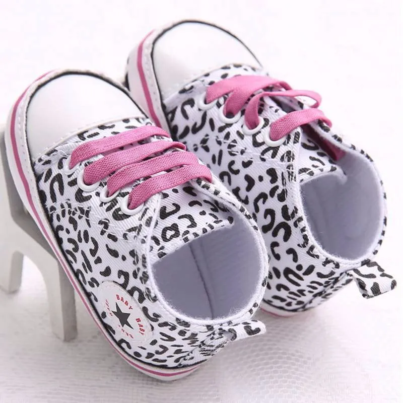 Baby Prewalker Anti-Skid Shoes -  White Pink Hicut