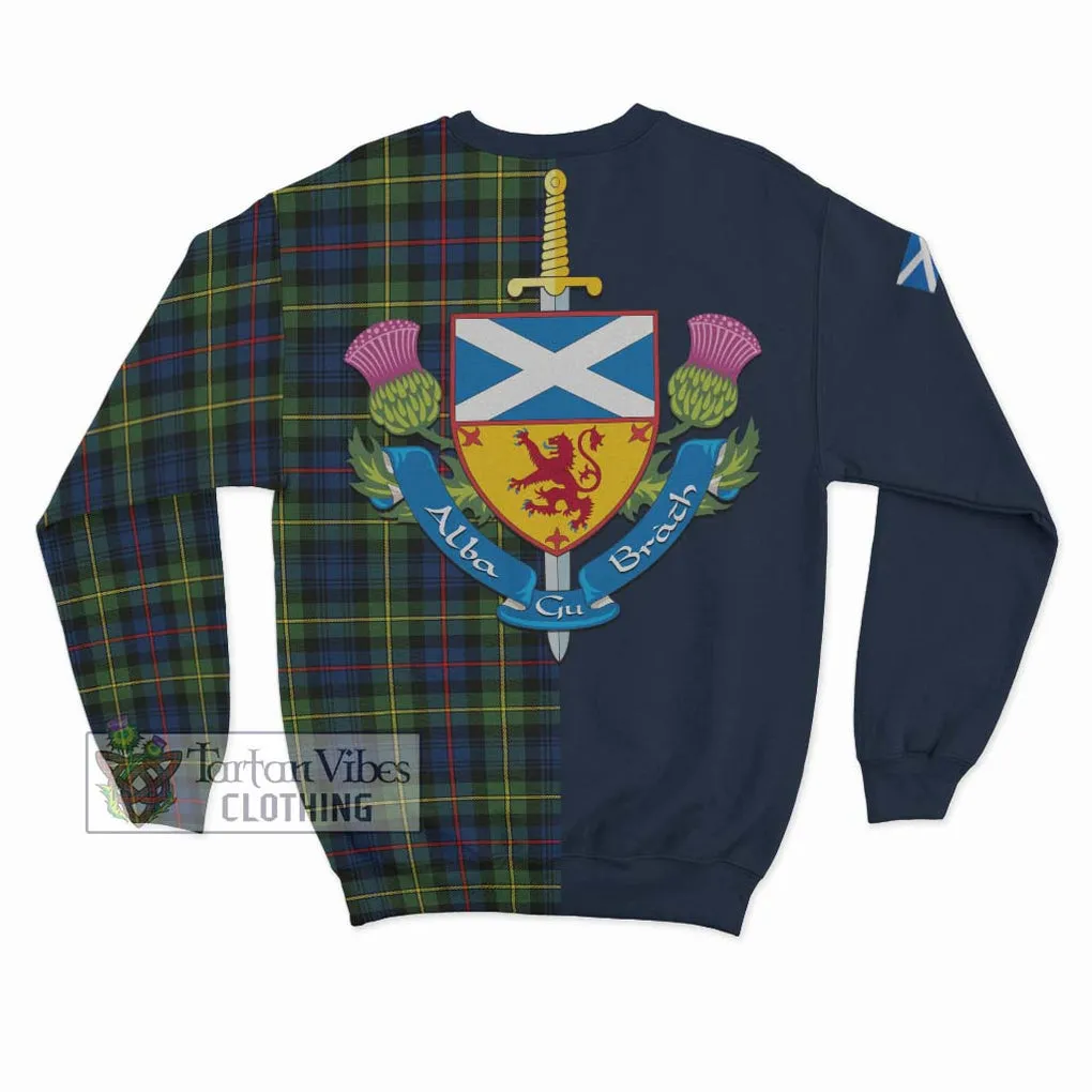 Bailey Modern Tartan Sweatshirt Alba with Scottish Lion Royal Arm Half Style