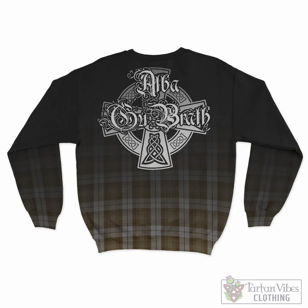 Baillie Dress Tartan Sweatshirt Featuring Alba Gu Brath Family Crest Celtic Inspired