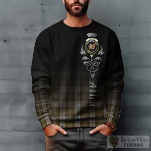 Baillie Dress Tartan Sweatshirt Featuring Alba Gu Brath Family Crest Celtic Inspired