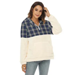 Baird Dress Tartan Women's Borg Fleece Hoodie With Half Zip