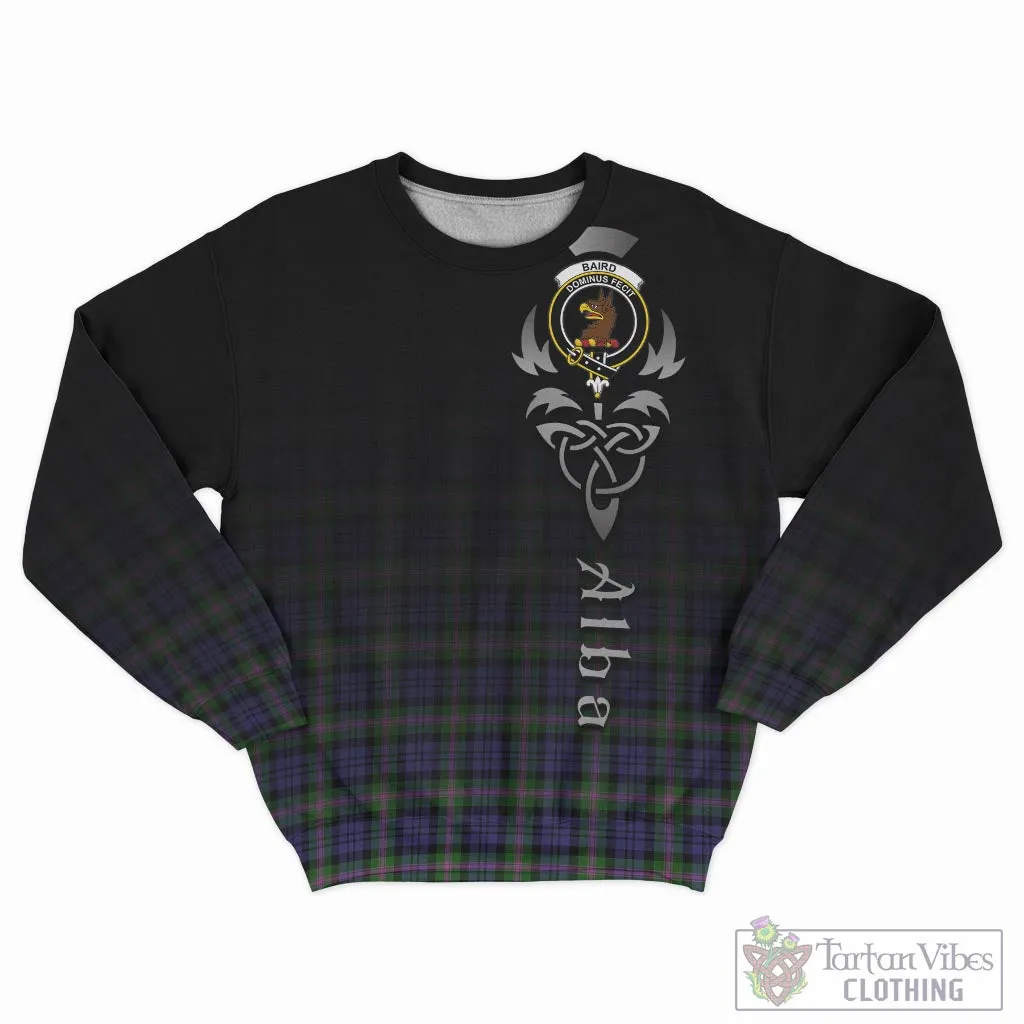 Baird Modern Tartan Sweatshirt Featuring Alba Gu Brath Family Crest Celtic Inspired