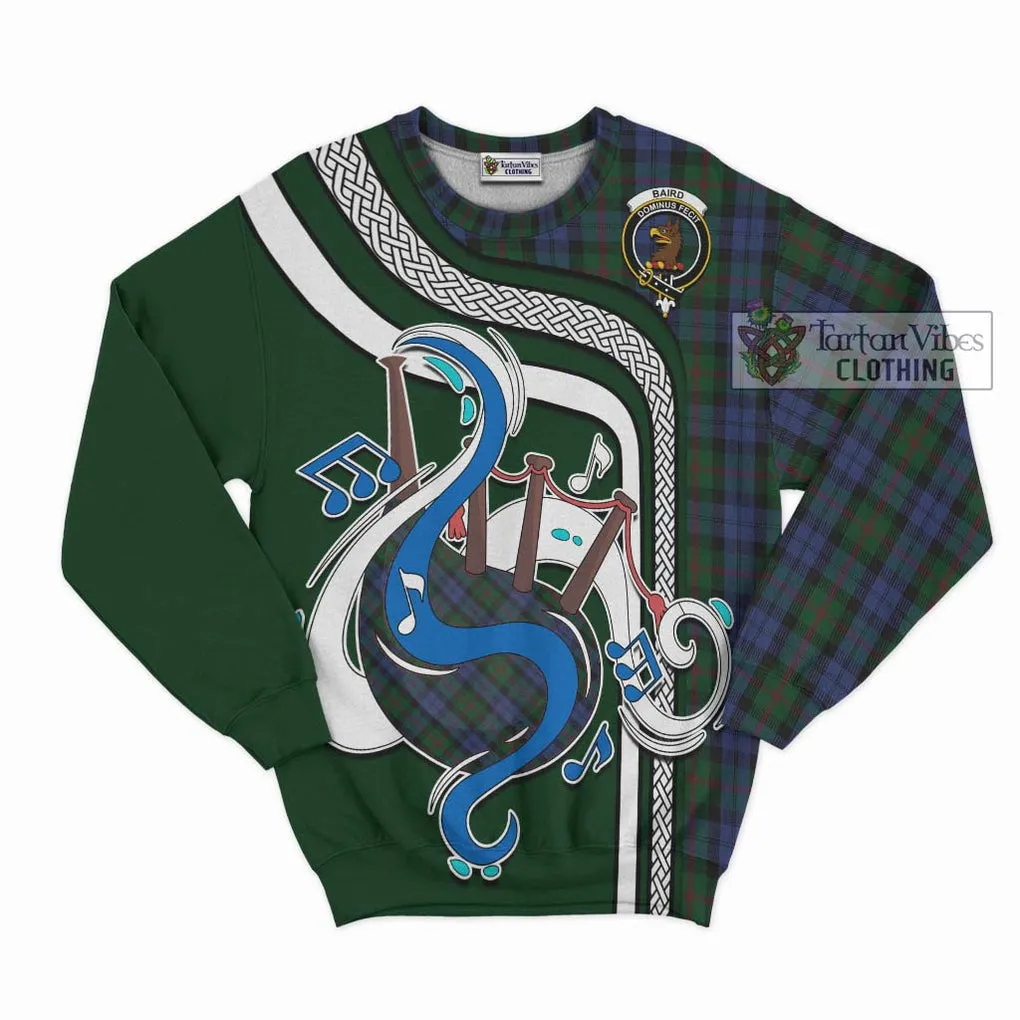 Baird Tartan Sweatshirt with Epic Bagpipe Style