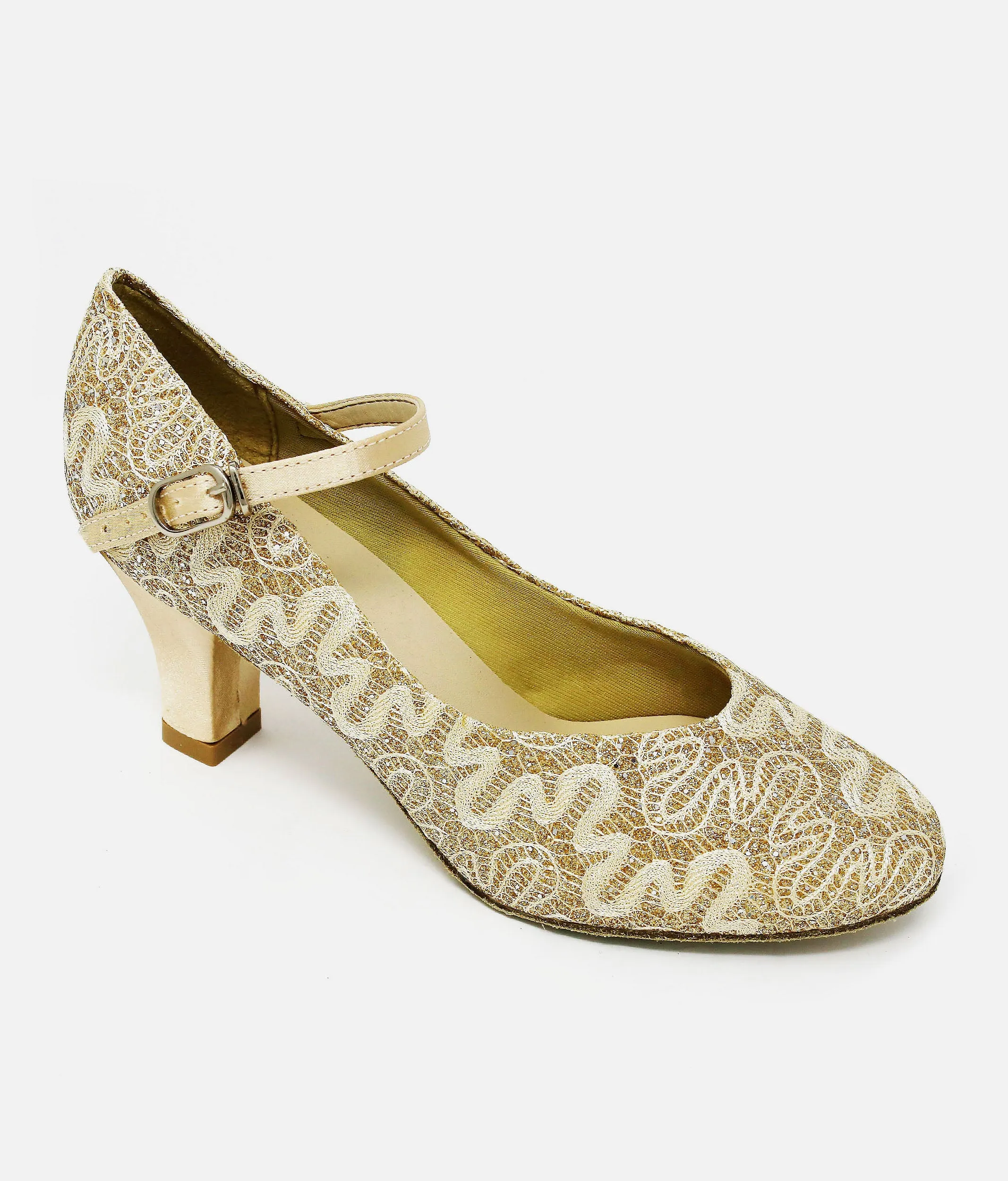 Ballroom Dance Shoes, Gold Practice Shoes - BL166