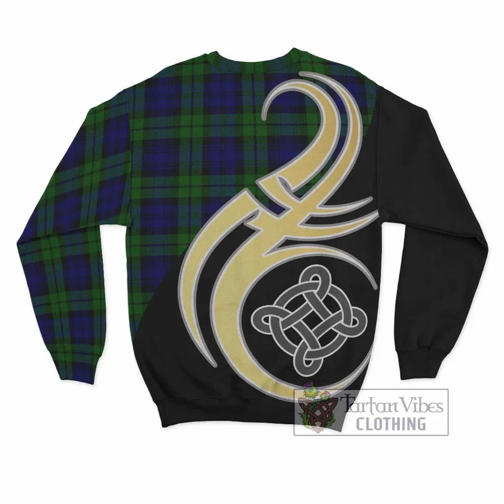 Bannatyne Tartan Sweatshirt with Family Crest and Celtic Symbol Style