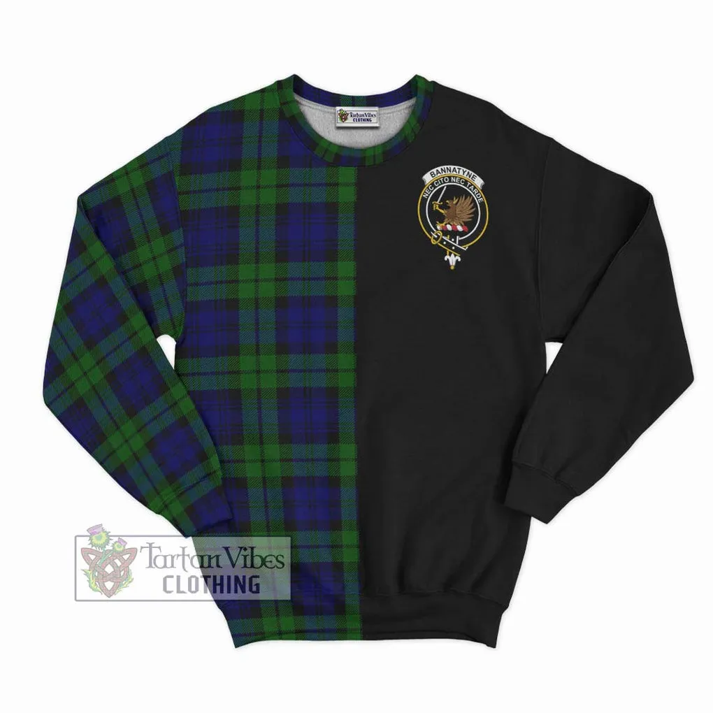 Bannatyne Tartan Sweatshirt with Family Crest and Half Of Me Style