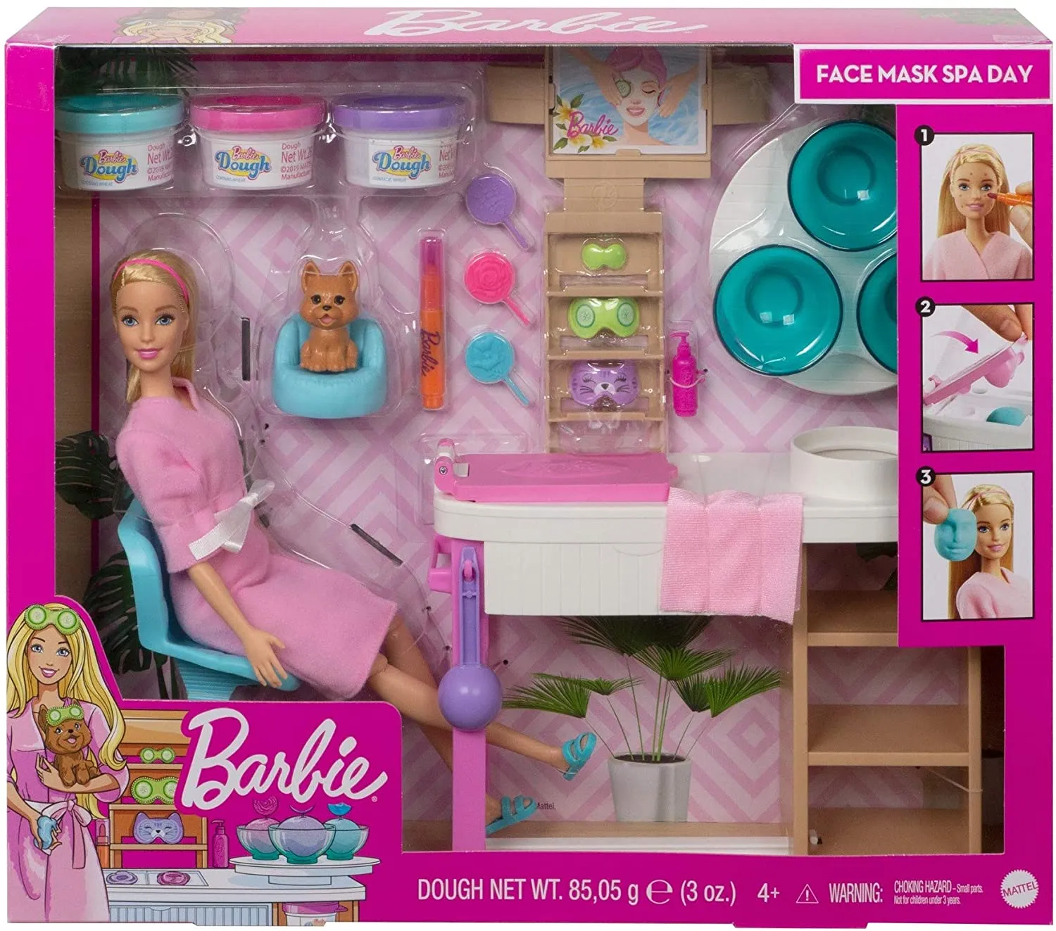 Barbie Face Mask Spa Day Playset with Blonde Barbie Doll