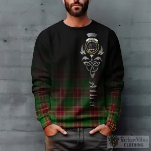 Baxter Modern Tartan Sweatshirt Featuring Alba Gu Brath Family Crest Celtic Inspired