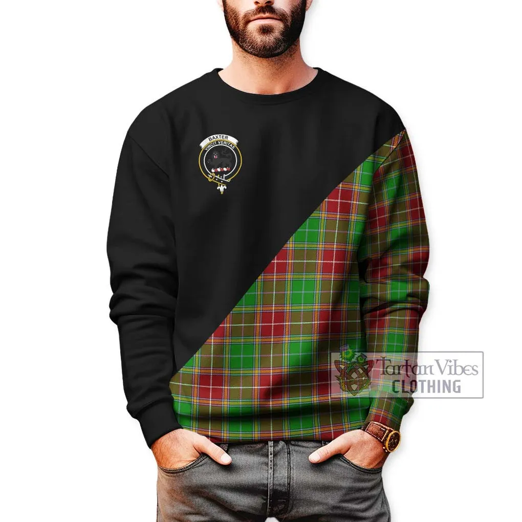 Baxter Modern Tartan Sweatshirt with Family Crest and Military Logo Style