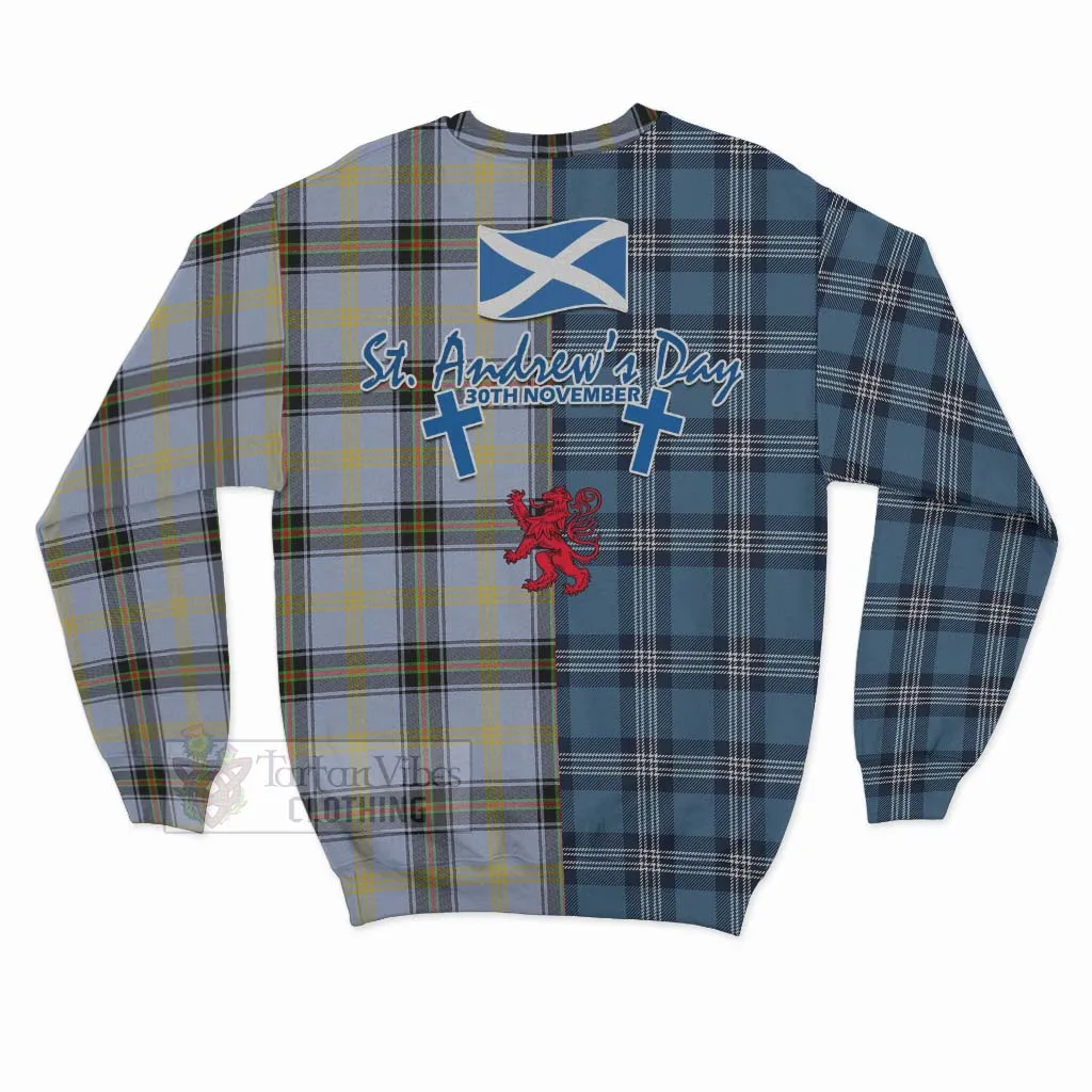 Bell Tartan Sweatshirt Happy St. Andrew's Day Half Tartan Style