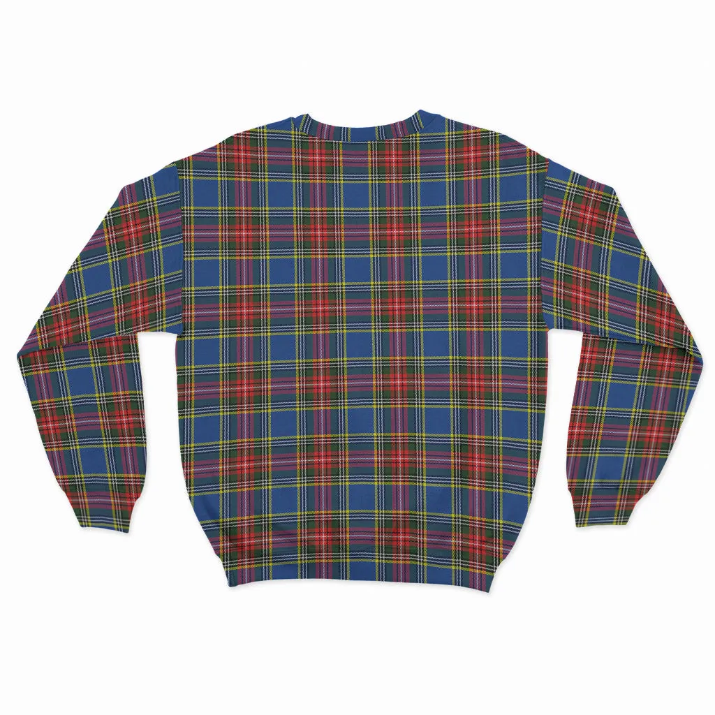 Bethune Tartan Sweatshirt with Family Crest