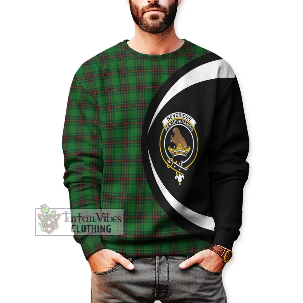 Beveridge Tartan Sweatshirt with Family Crest Circle Style