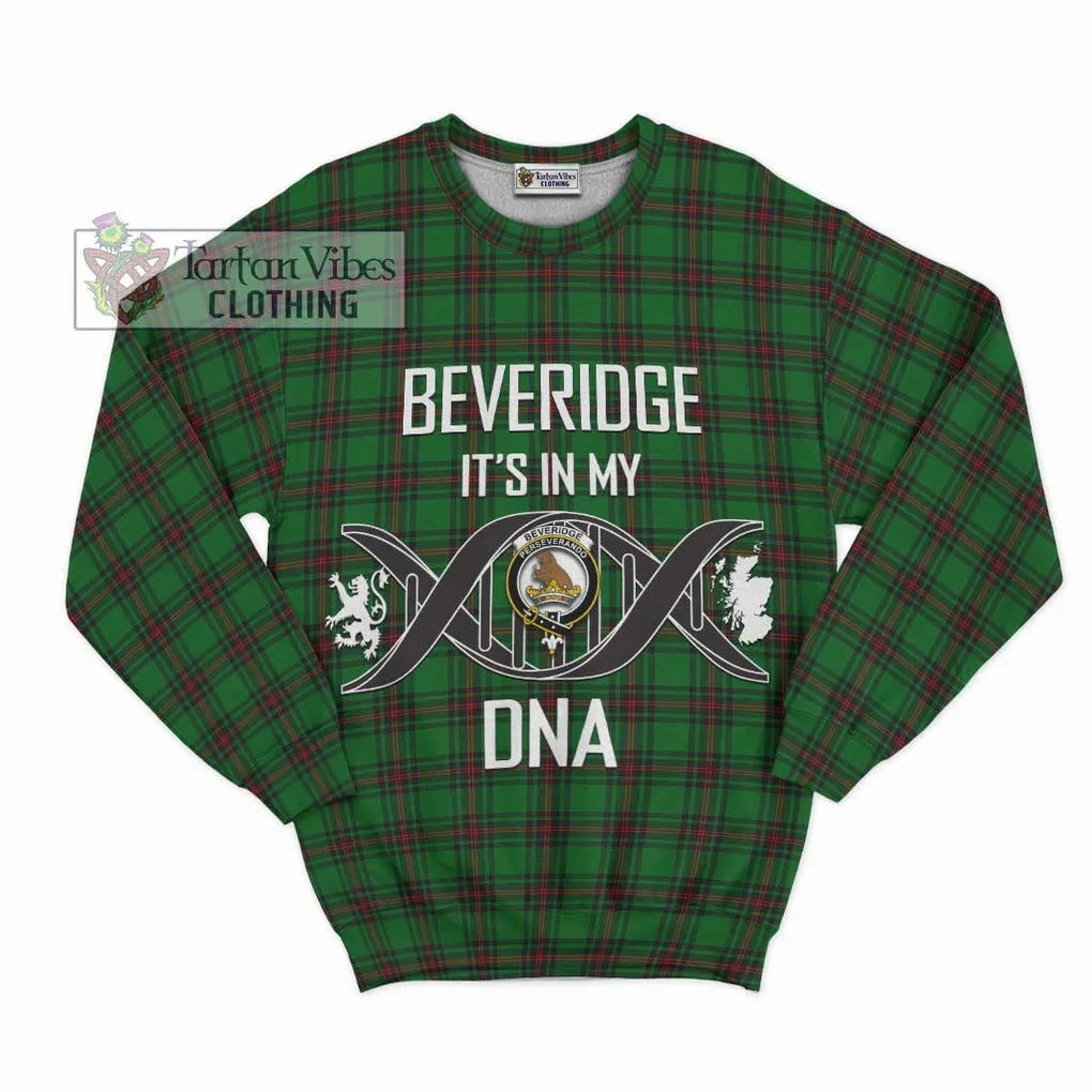 Beveridge Tartan Sweatshirt with Family Crest DNA In Me Style