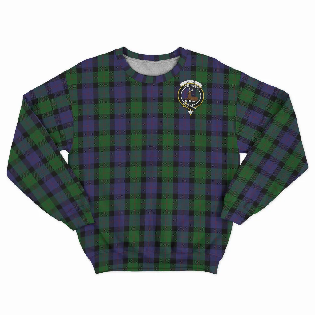 Blair Tartan Sweatshirt with Family Crest