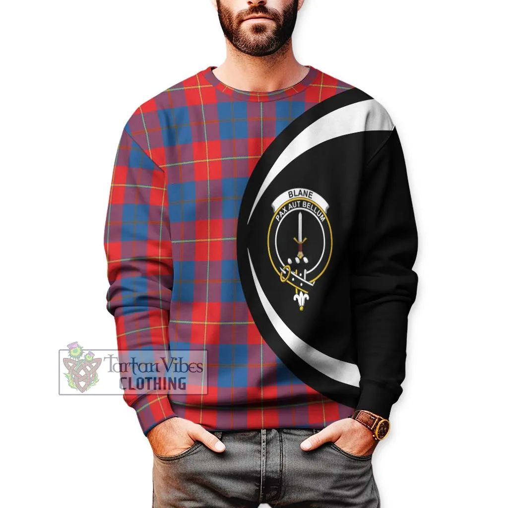 Blane Tartan Sweatshirt with Family Crest Circle Style