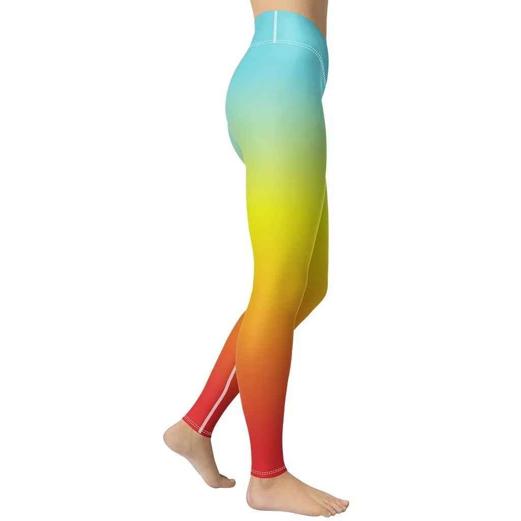 Bohemian Rainbow Yoga Leggings